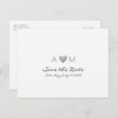 bruiloft briefkaart voor een Save the Date uitnodi (Voorkant / Achterkant)