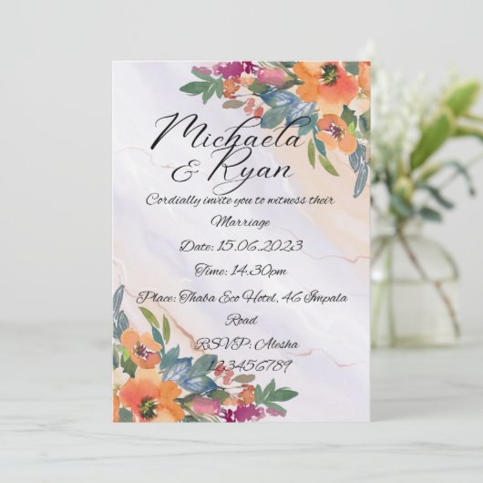 Bruiloft briefpapier: bruiloft uitnodigingen (Staand voorkant)