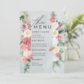 Bruiloft briefpapier: het menu (Staand voorkant)