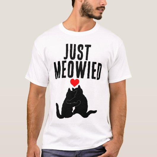 BRUILOFT BRUID BRUIDEGOM CAT T-shirts (Voorkant)