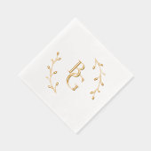 Bruiloft bruid bruidegom initialen folie servetten (Rechts)