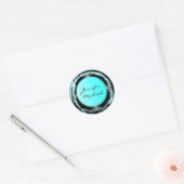 Bruiloft bruid bruidegom Turquoise Sticker Folie (Envelop)