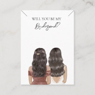 Bruiloft bruid bruidsmeisje Ketting Display Kaart Visitekaartje