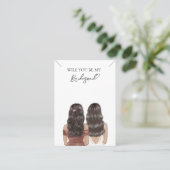 Bruiloft bruid bruidsmeisje Ketting Display Kaart Visitekaartje (Staand voorkant)