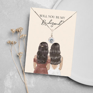 Bruiloft bruid bruidsmeisje Ketting Display Kaart Visitekaartje