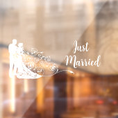 Bruiloft bruid en bruidegom net getrouwd auto suv raamsticker (Vel 2)