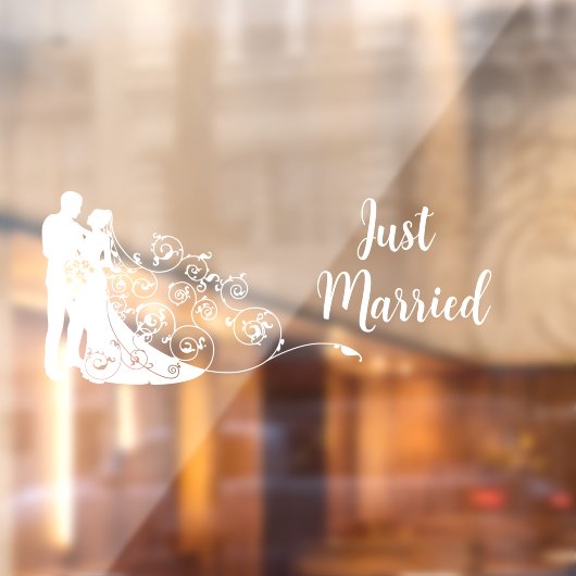 Bruiloft bruid en bruidegom net getrouwd auto suv raamsticker (Vel 2)