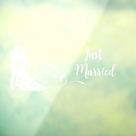 Bruiloft bruid en bruidegom net getrouwd auto suv raamsticker (Vel 3)