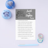 BRUILOFT & BRUIDEGOM TROUWFEest SPELLEN GAME KAART (Enkel)