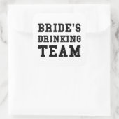 Bruiloft bruiden Drink team Vierkante Sticker (Tas)
