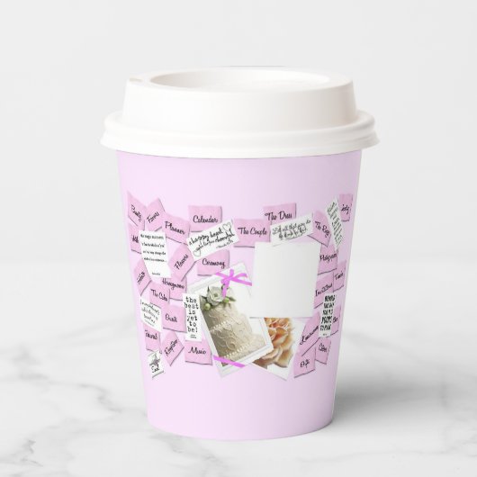 Bruiloft Bruids Bachorlette Party Paper cup Papieren Bekers (Achterkant)