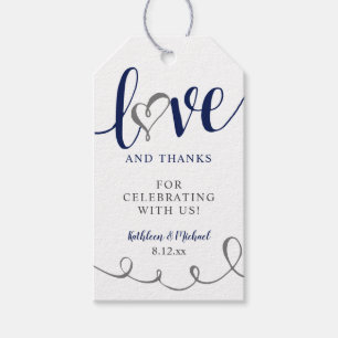 Bruiloft bruids gunst liefde moderne plezier marin cadeaulabel
