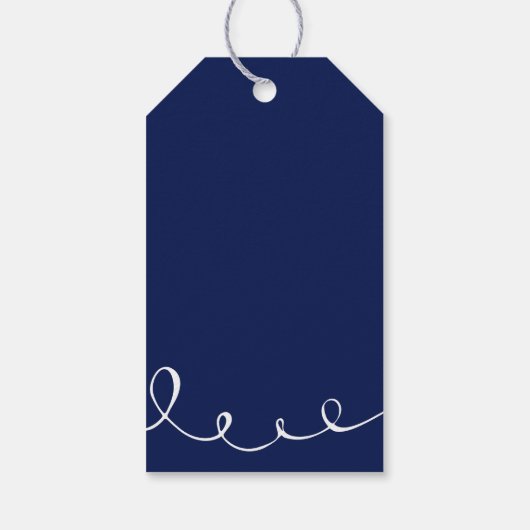 Bruiloft bruids gunst liefde moderne plezier marin cadeaulabel (Achterkant)