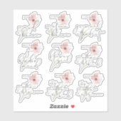 Bruiloft bruids partij entourage gepersonaliseerde sticker (Vel)