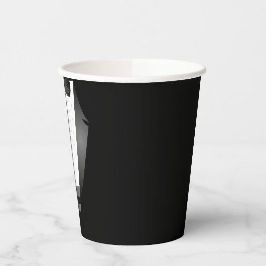 Bruiloft Bruidsjonker Team Bruidegom zwart smoking Papieren Bekers (Links)