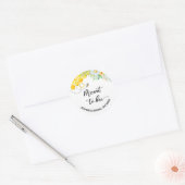 Bruiloft bruidsmeisjesfeest bedoeld om bij te zijn ronde sticker (Envelop)