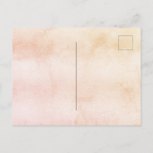 Bruiloft bruidsmeisjesfeest roosgoud rustieke zonn uitnodiging briefkaart (Achterkant)