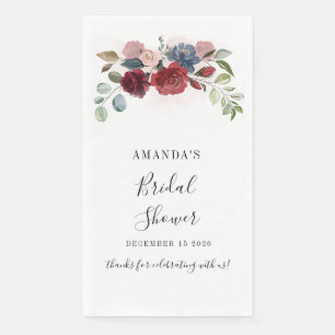 Bruiloft Bruidssalon Burgundy Rustieke Bloemen Cus Servet