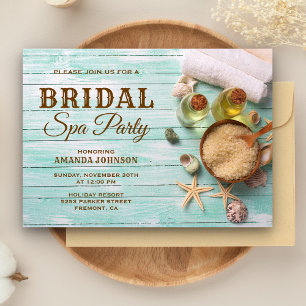 Bruiloft Bruidsshower Mint Spa Feest Uitnodiging
