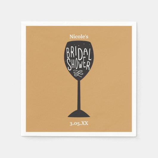 BRUILOFT BRUILOFT Wijn Glas ELKE KLEUR Servetten (Voorkant)