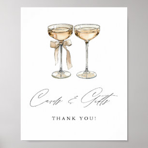 Bruiloft Brunch & Bubbels Waterverf Champagne Brui Poster
