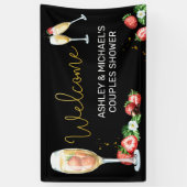 Bruiloft Brunch en Bruisende Wensbord Spandoek (Verticaal)