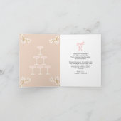 Bruiloft brunch en bubbels bedankkaart (Binnen)