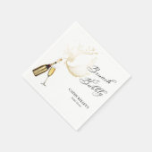 Bruiloft brunch en bubbels champagne papieren serv servet (Hoek)