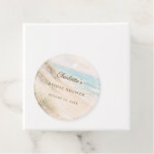 Bruiloft brunch feest strand kust elegant doe-het- bedankjes labels (In situ)