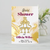 Bruiloft Brunch Folie Uitnodiging (Staand Voorkant)