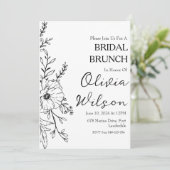 Bruiloft brunch met de bruid bruiloft brunch uitno kaart (Staand voorkant)