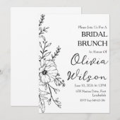 Bruiloft brunch met de bruid bruiloft brunch uitno kaart (Voorkant / Achterkant)