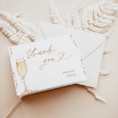 Bruiloft Brunch Uitnodiging Parels & Prosecco Dank