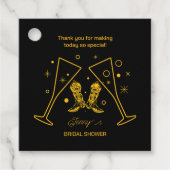 Bruiloft & Bubbels Bruidsjonker Feest Bedankjes Labels (Voorkant)