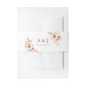 Bruiloft buik band, Boho Pampas gras bruiloft Uitnodigingen Wikkel (Voorkant Voorbeeld)