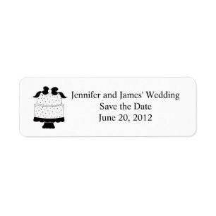 Bruiloft Cake Clipart Retouradres Labels