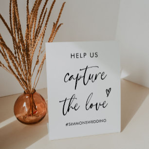 Bruiloft Capture De liefde hashtag voetstuk teken Reclamebord Met Voetstuk