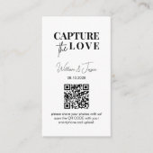 Bruiloft Capture The Love | QR-code voor het delen Informatiekaartje (Voorkant)