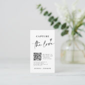 Bruiloft Capture The Love | QR-code voor het delen Informatiekaartje (Staand voorkant)