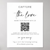 Bruiloft Capture The Love | QR-code voor het delen Poster (Voorkant)