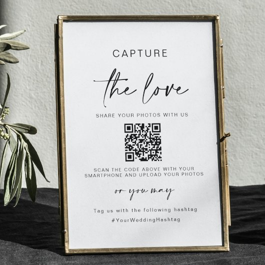Bruiloft Capture The Love | QR-code voor het delen Poster