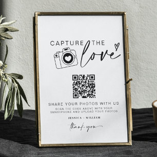 Bruiloft Capture The Love   QR-code voor het delen Poster