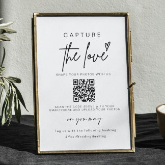 Bruiloft Capture The Love | QR-code voor het delen Poster