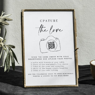 Bruiloft Capture The Love   QR-code voor het delen Poster