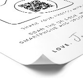 Bruiloft Capture The Love | QR-code voor het delen Poster (Hoek)