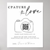 Bruiloft Capture The Love | QR-code voor het delen Poster (Voorkant)