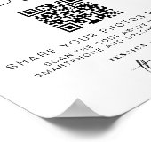 Bruiloft Capture The Love | QR-code voor het delen Poster (Hoek)