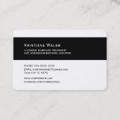 Bruiloft Celebrant zwart met roze bloemen Visitekaartje (Voorkant)