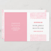 BRUILOFT CEREMONIE PROGRAMMA boho patroon roze kor (Voorkant / Achterkant)