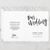 BRUILOFT CEREMONIE PROGRAMMA borstel type zwart co (Voorkant / Achterkant)